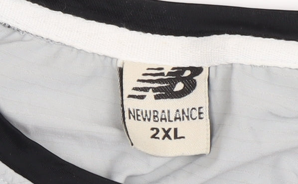 New Balance Men's 2XL Grey Black T-Shirt Gym & Training