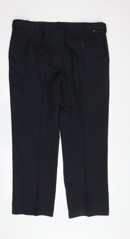 Farah Men's Black Classic Dress Pants 38"W 29"L