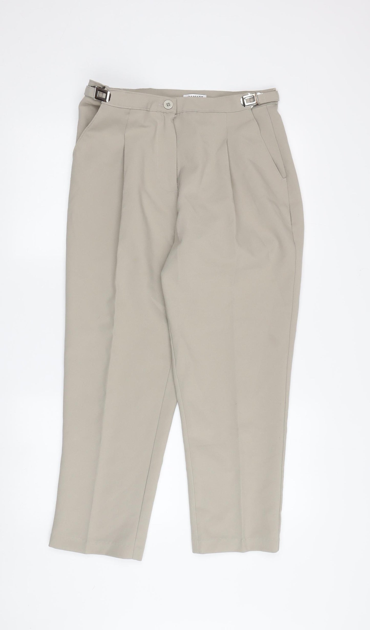 Womens UK Size 10 Damart Regular Fit Casual Beige Trousers