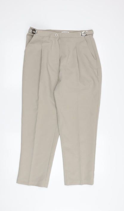 Womens UK Size 10 Damart Regular Fit Casual Beige Trousers