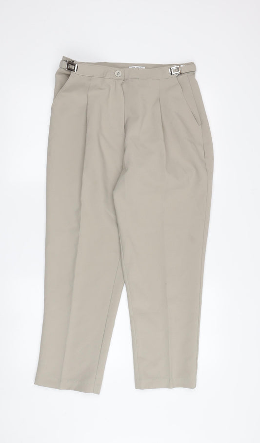Womens UK Size 10 Damart Regular Fit Casual Beige Trousers