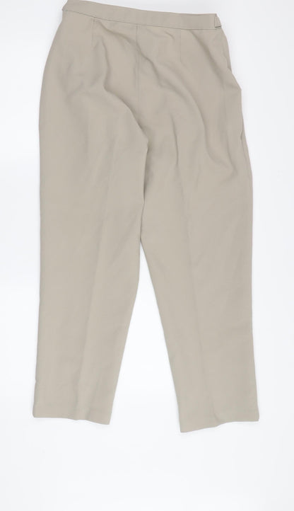Womens UK Size 10 Damart Regular Fit Casual Beige Trousers