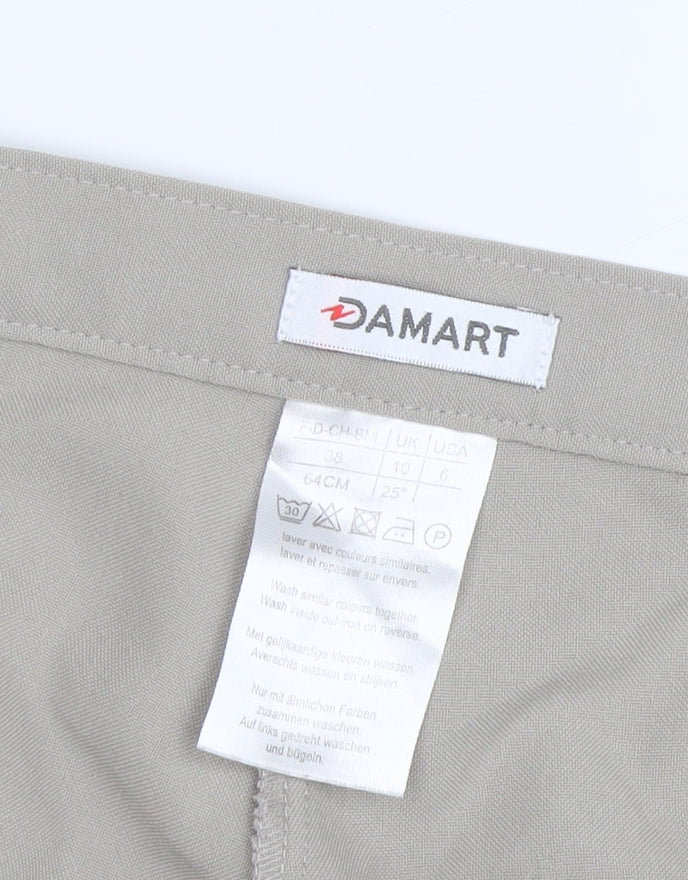 Womens UK Size 10 Damart Regular Fit Casual Beige Trousers