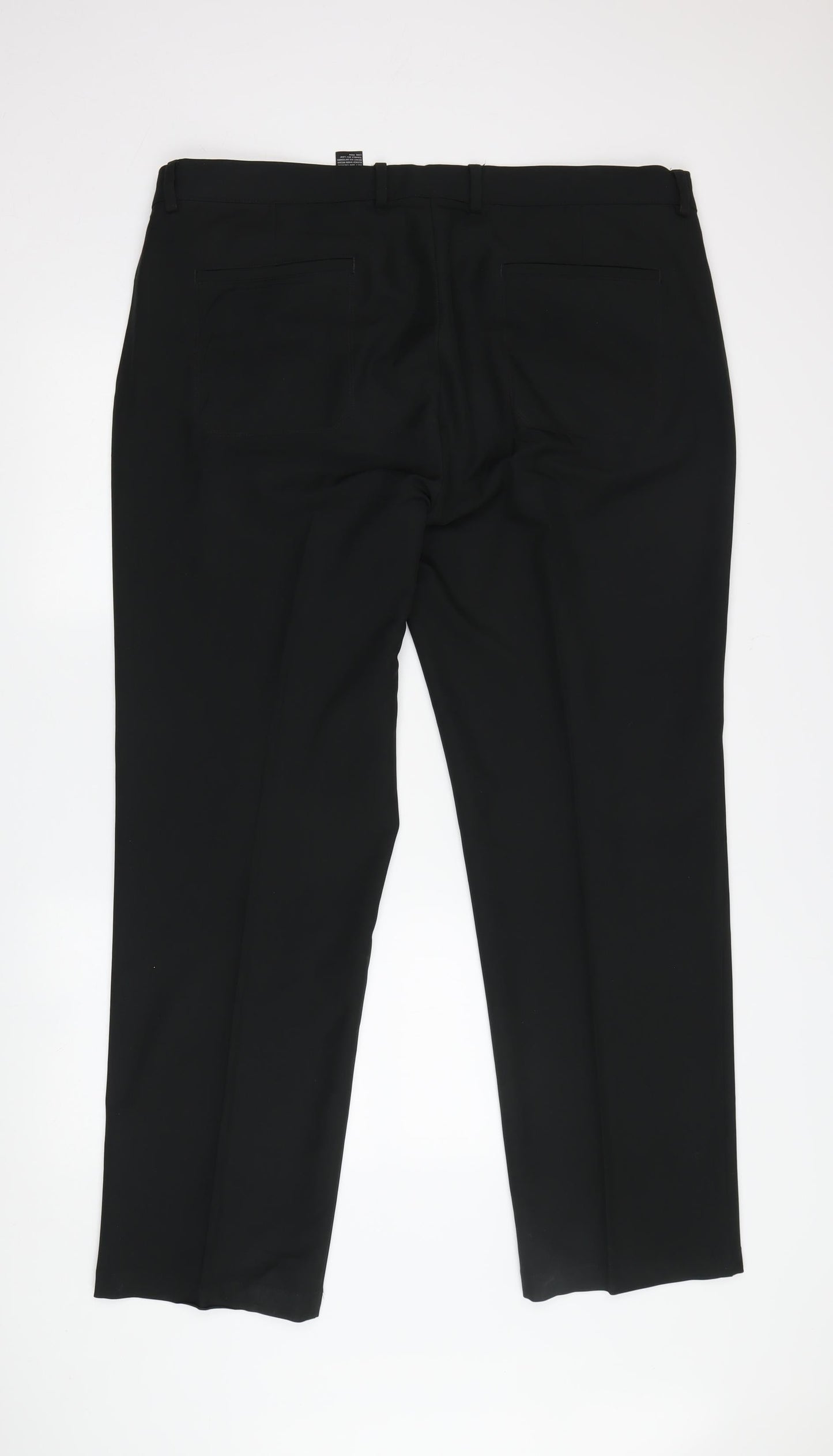 Greg Norman Men's Black Regular Fit Trousers
