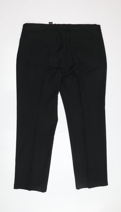 Greg Norman Men's Black Regular Fit Trousers