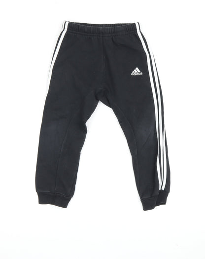 Adidas Boys Black Jogger Trousers 4 Years - Sporty & Comfy