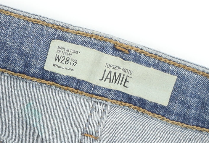 Topshop Women's Blue Slim Ankle Jeans Size 10