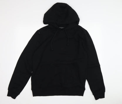 Mens UK Size M Brave Soul Black Pullover Hoodie