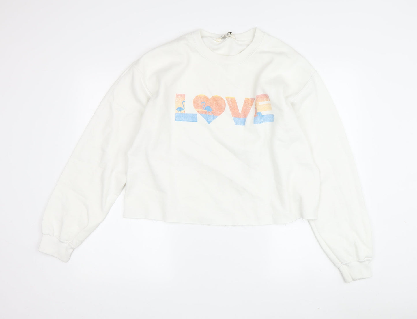 Miss Selfridge Women's White M Pullover Sweatshirt