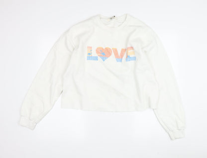Miss Selfridge Women's White M Pullover Sweatshirt
