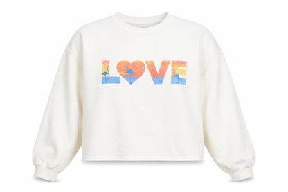 Front view of Miss Selfridge Women's White M Pullover Sweatshirt