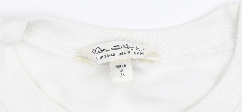 Miss Selfridge Women's White M Pullover Sweatshirt