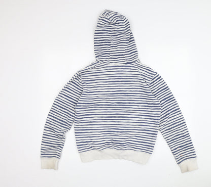 Penguin Boys Blue Striped Pullover Hoodie Size 12-13Y