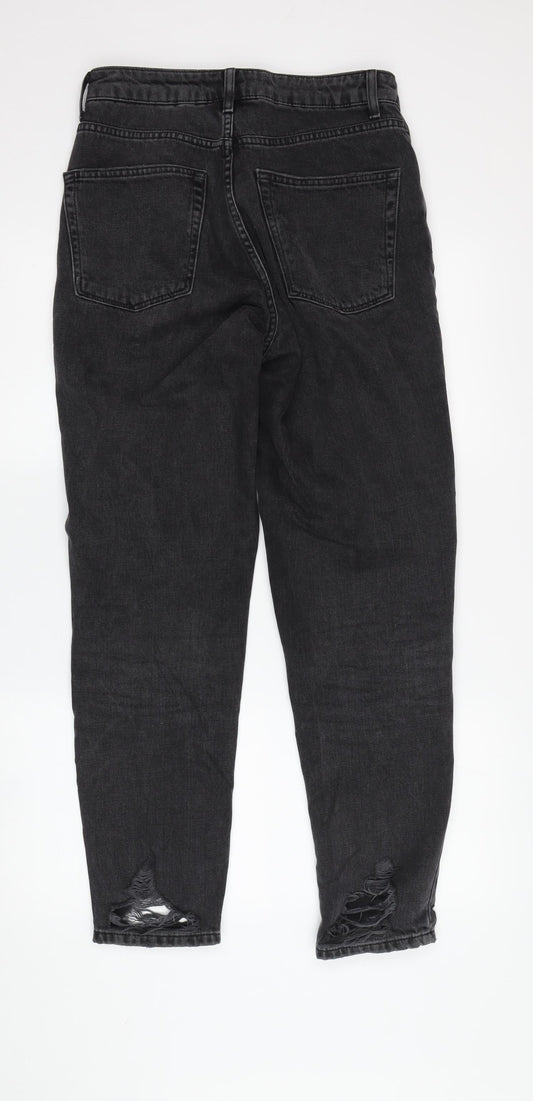 Topshop Women’s Black Mom Jeans Size 10 High Rise