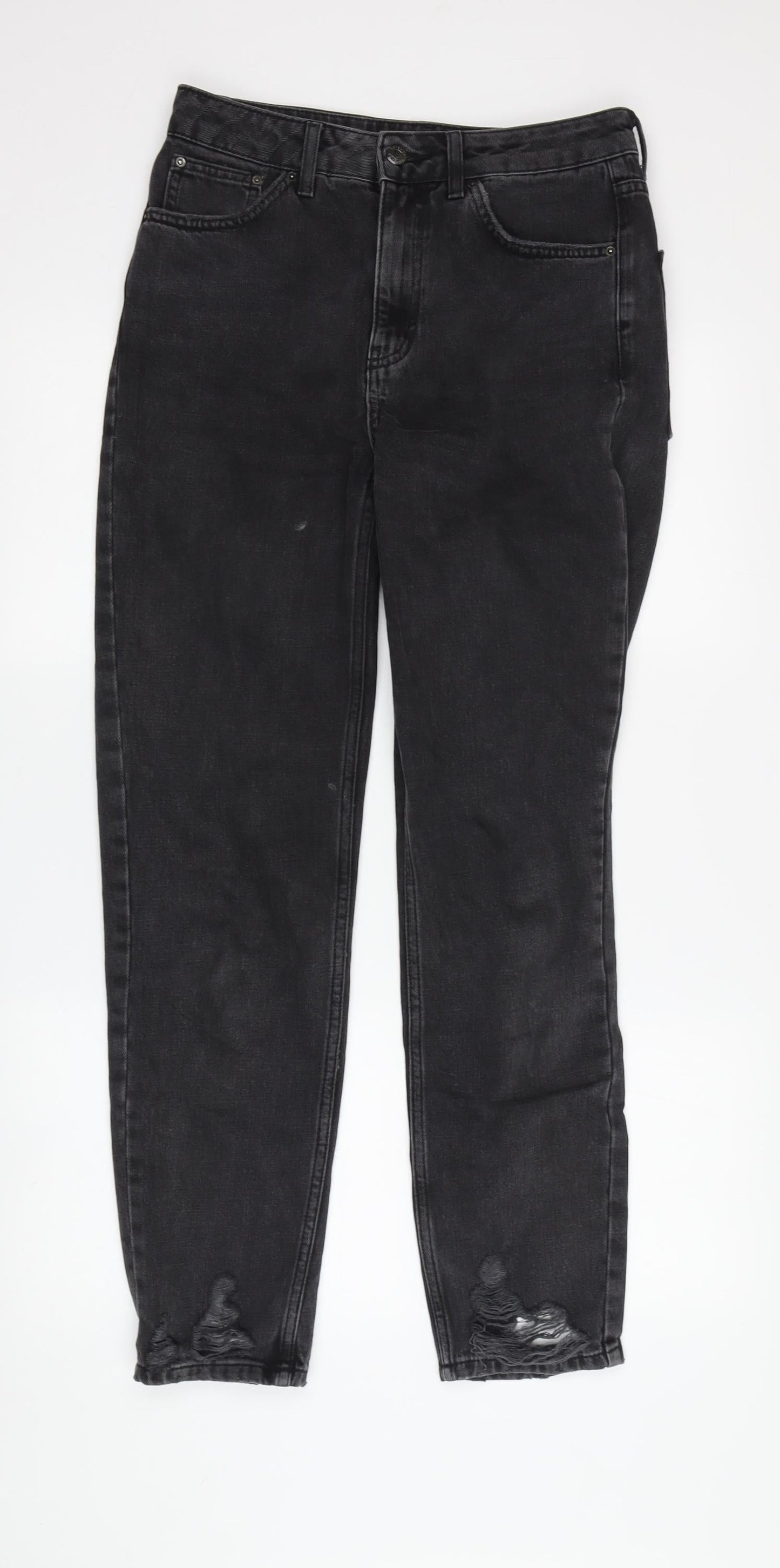 Topshop Women’s Black Mom Jeans Size 10 High Rise