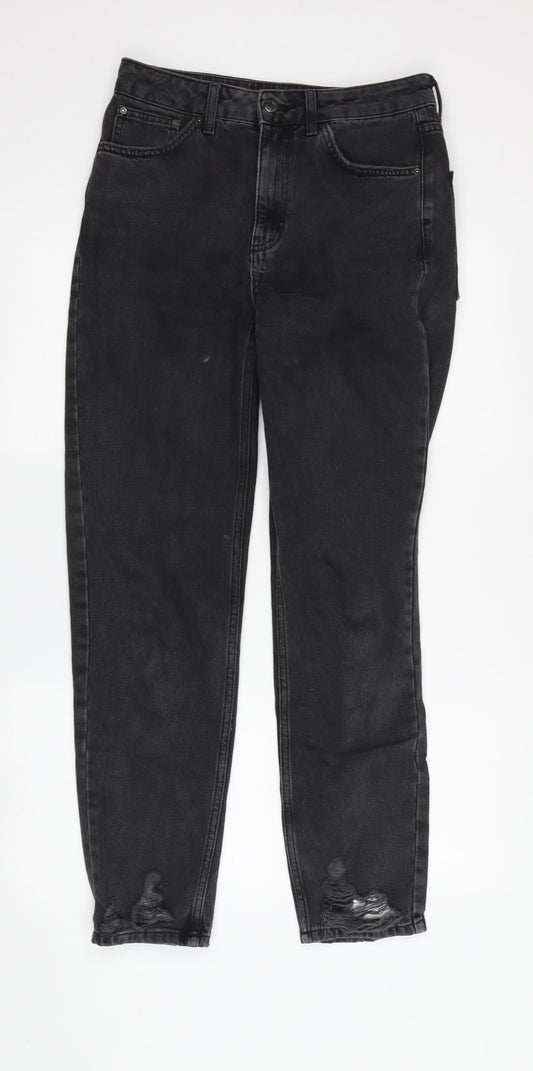 Topshop Women’s Black Mom Jeans Size 10 High Rise