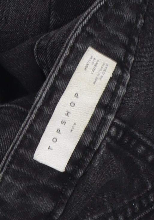Topshop Women’s Black Mom Jeans Size 10 High Rise