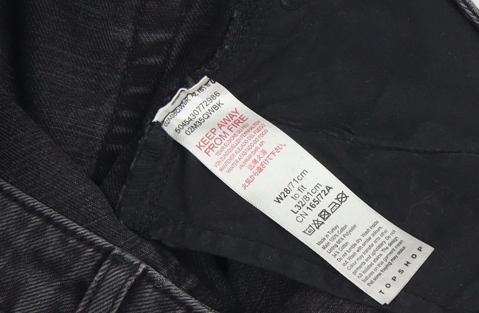 Topshop Women’s Black Mom Jeans Size 10 High Rise