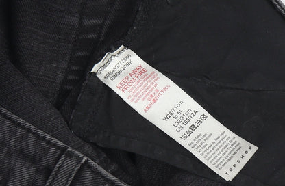 Topshop Women’s Black Mom Jeans Size 10 High Rise