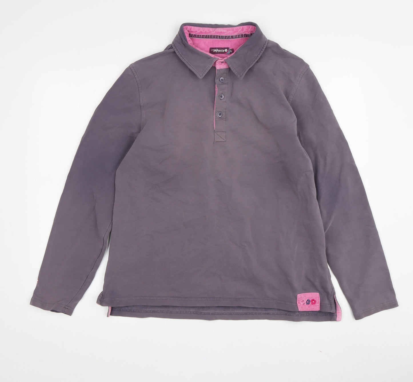 Tayberry Women's Grey Henley Sweatshirt Size 12