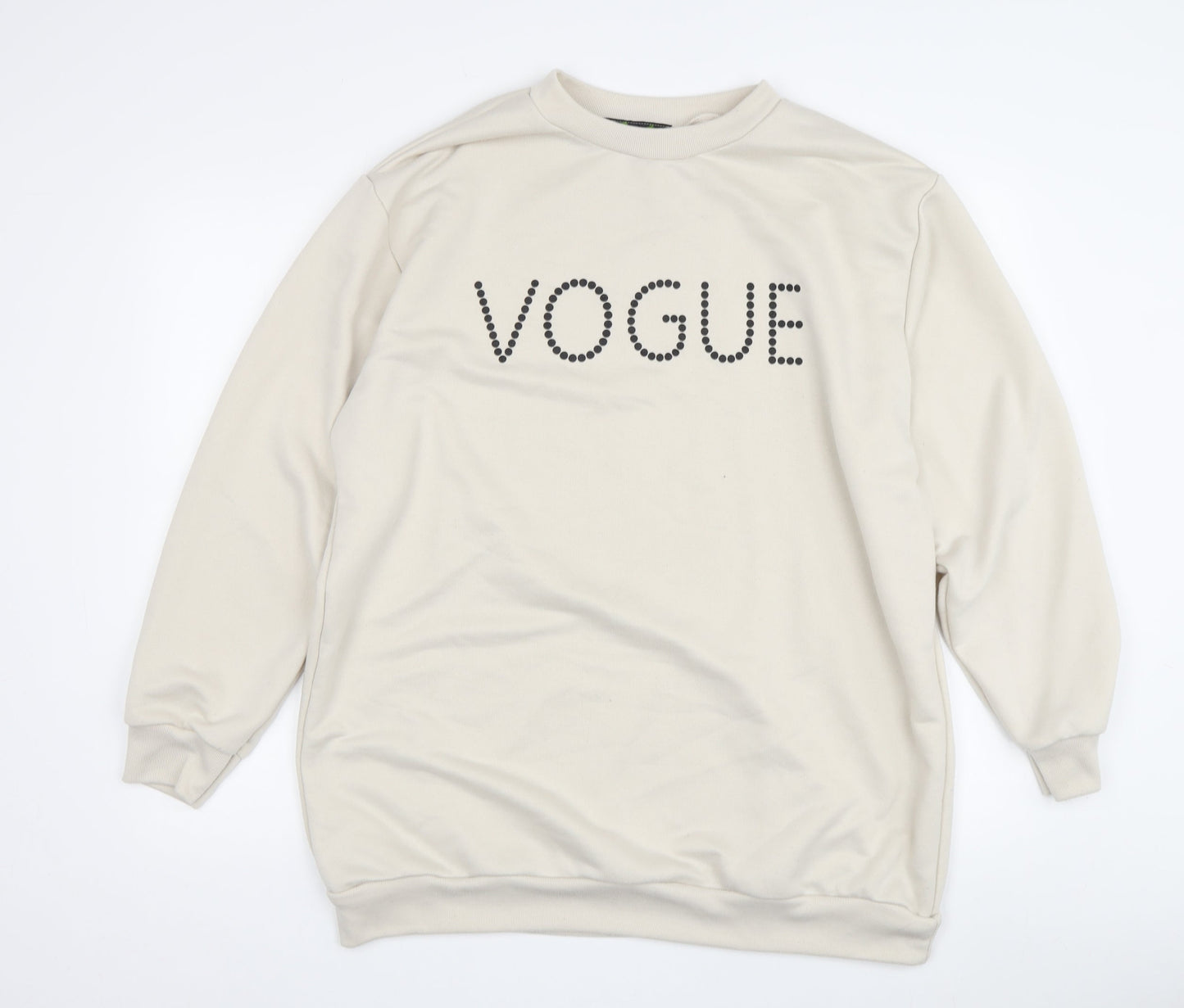 Miss Klass Women Beige Pullover Sweatshirt Size 24
