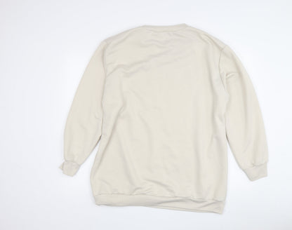 Miss Klass Women Beige Pullover Sweatshirt Size 24