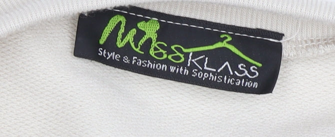 Miss Klass Women Beige Pullover Sweatshirt Size 24