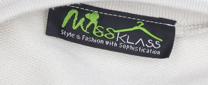 Miss Klass Women Beige Pullover Sweatshirt Size 24