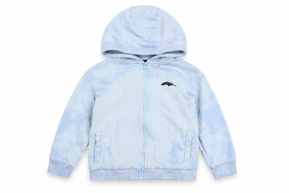 Front view of Next boys’ blue full zip hoodie -, size 7, years