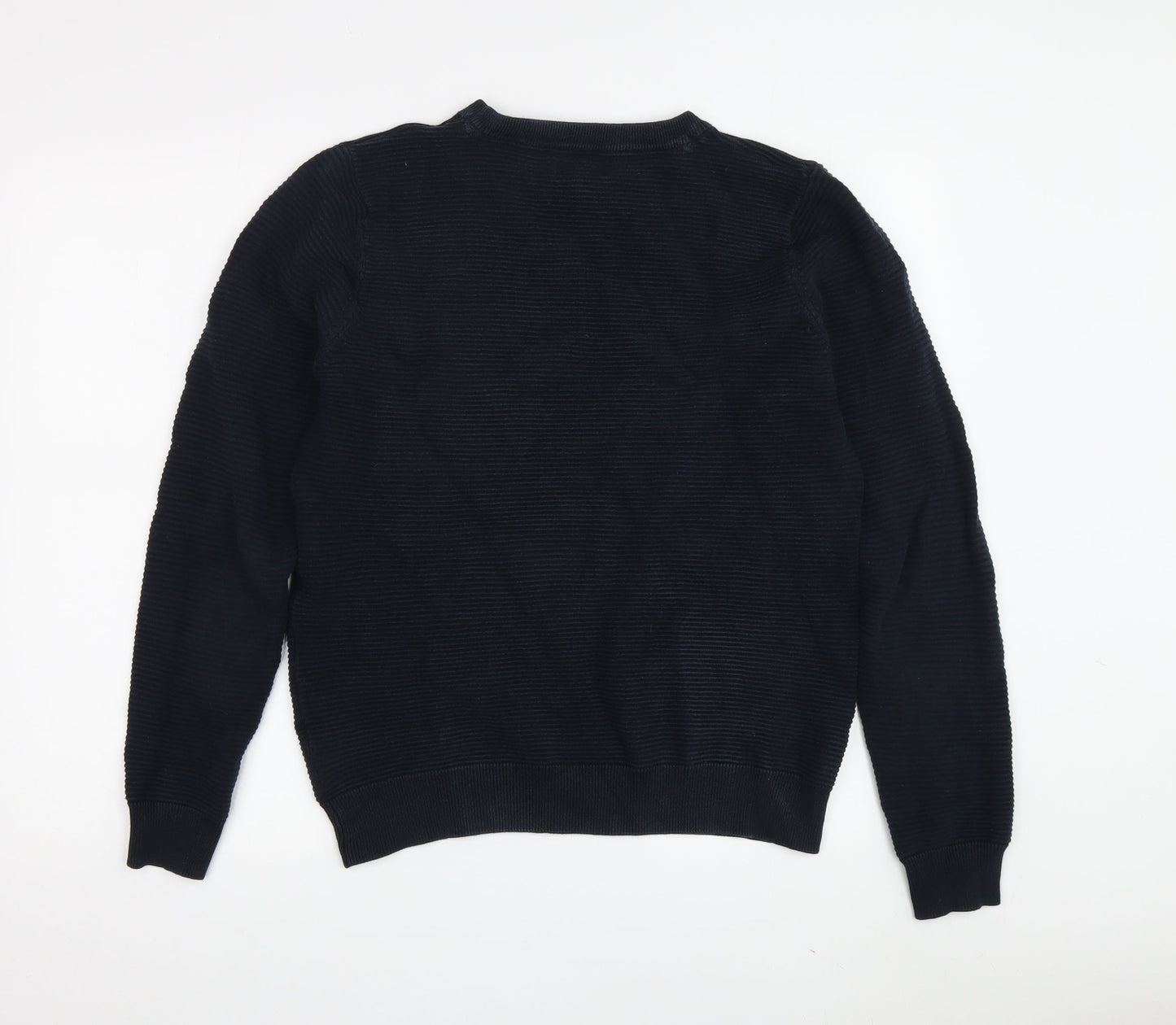 Next Men's Medium Blue Cotton Pullover Jumper