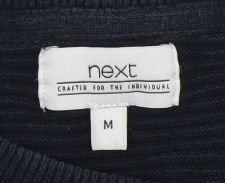 Next Men's Medium Blue Cotton Pullover Jumper