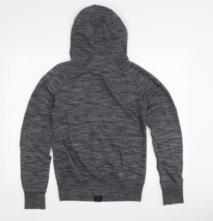 Adidas Boys Grey Full Zip Hoodie Size S