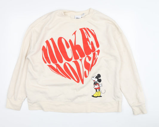 Womens UK Size 20 Disney Ivory Pullover Sweatshirt
