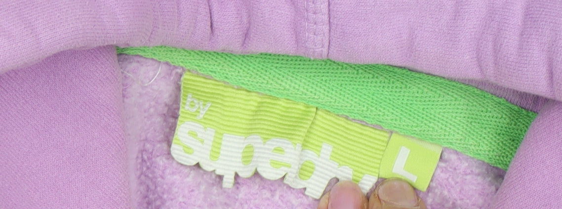 Superdry Women's Purple Pullover Hoodie - Size L