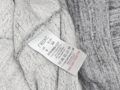 Womens UK Size 6 NEXT Grey Tunic Sweatshirt