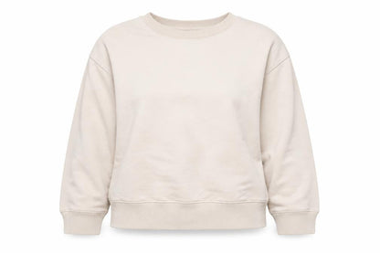 Zara Women's Beige Crew Neck Pullover Sweatshirt M
