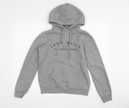 Womens UK Size 8 Jack Wills Grey Pullover Hoodie