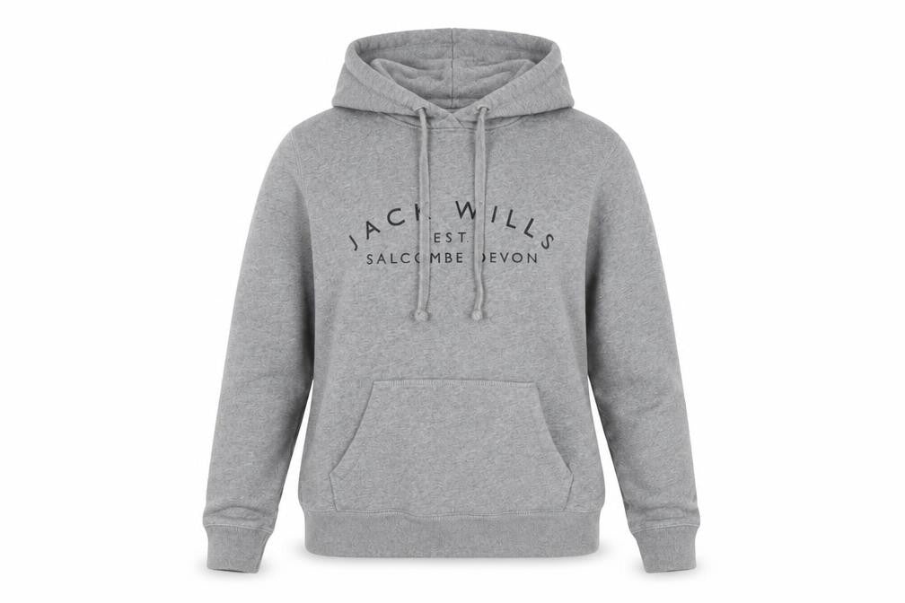 Womens UK Size 8 Jack Wills Grey Pullover Hoodie