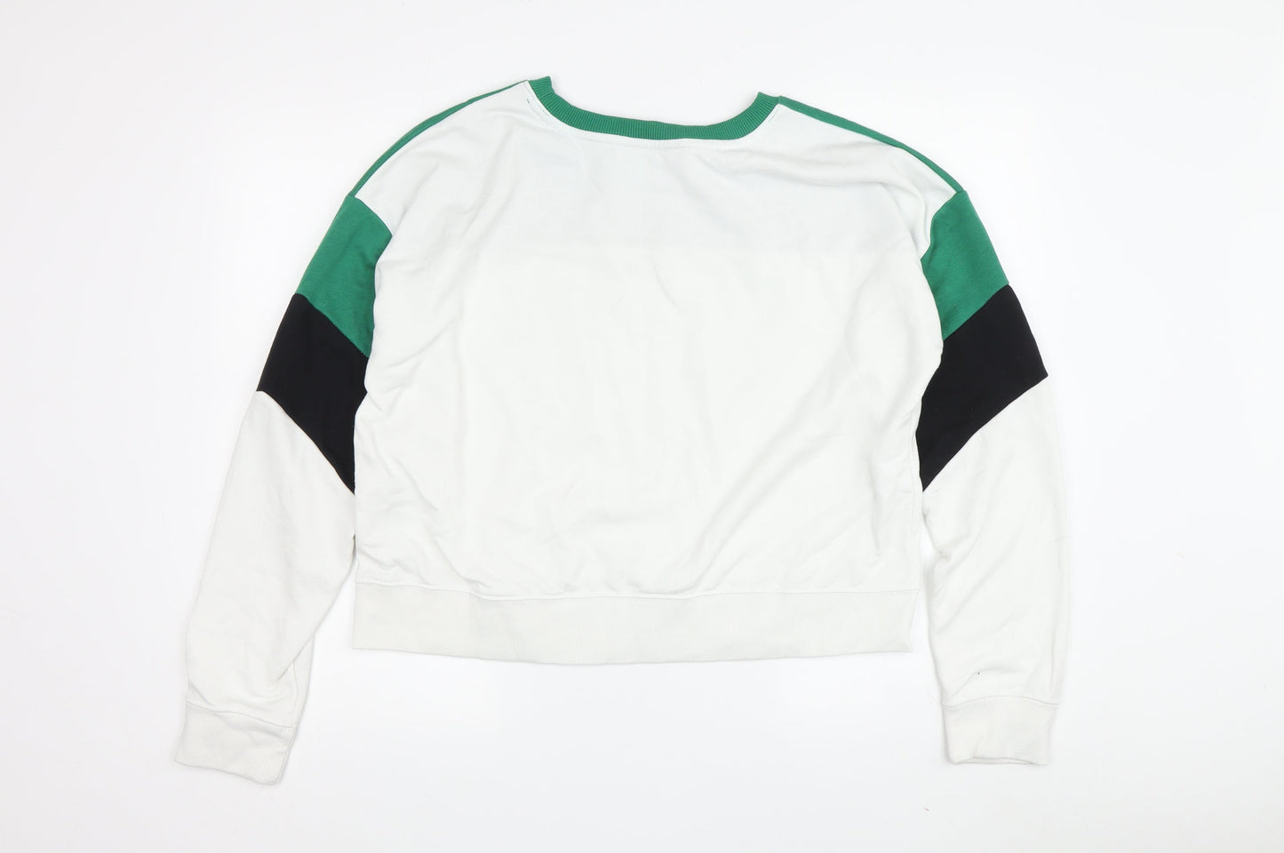 New Look Women's Colourblock Sweatshirt Green Size 16