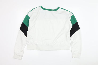 New Look Women's Colourblock Sweatshirt Green Size 16