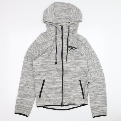 Physiq Apparel Men's S Grey Full Zip Hoodie, Athletic Fit