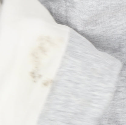 STATUS Men's Grey Pullover Hoodie, Size S, Logo Accented