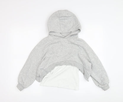 Next Girls Grey Hoodie, 9 Years, Pullover Style