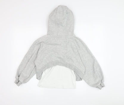 Next Girls Grey Hoodie, 9 Years, Pullover Style