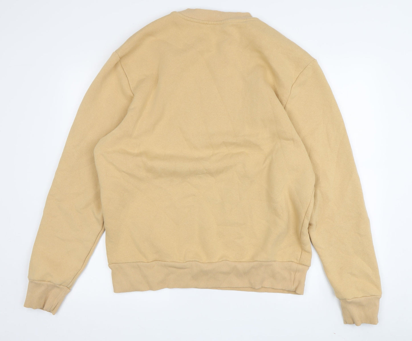 Mens UK Size M River Island Beige Pullover Sweatshirt