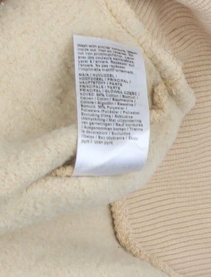 Mens UK Size M River Island Beige Pullover Sweatshirt