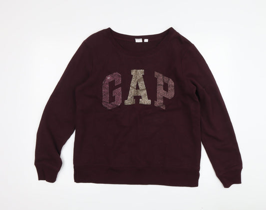 GAP Women's Multicoloured Logo Sweatshirt S Casual