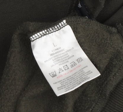 Mens UK Size L Brave Soul Green Full Zip Hoodie