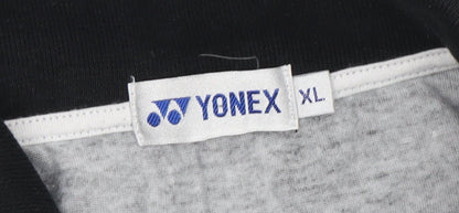 Yonex Men's XL Black Graphic Polo Shirt