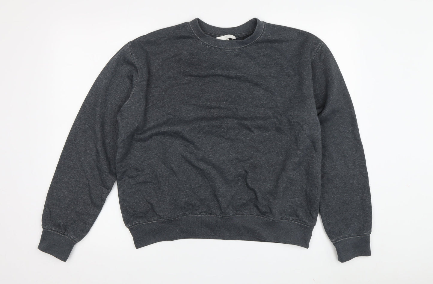 H&M Women’s Grey Pullover Sweatshirt M Regular Crew Neck